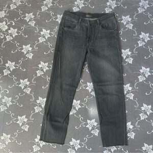 Mother Denim The Dropout Fray Cropped Raw Hem Jean Sz 24